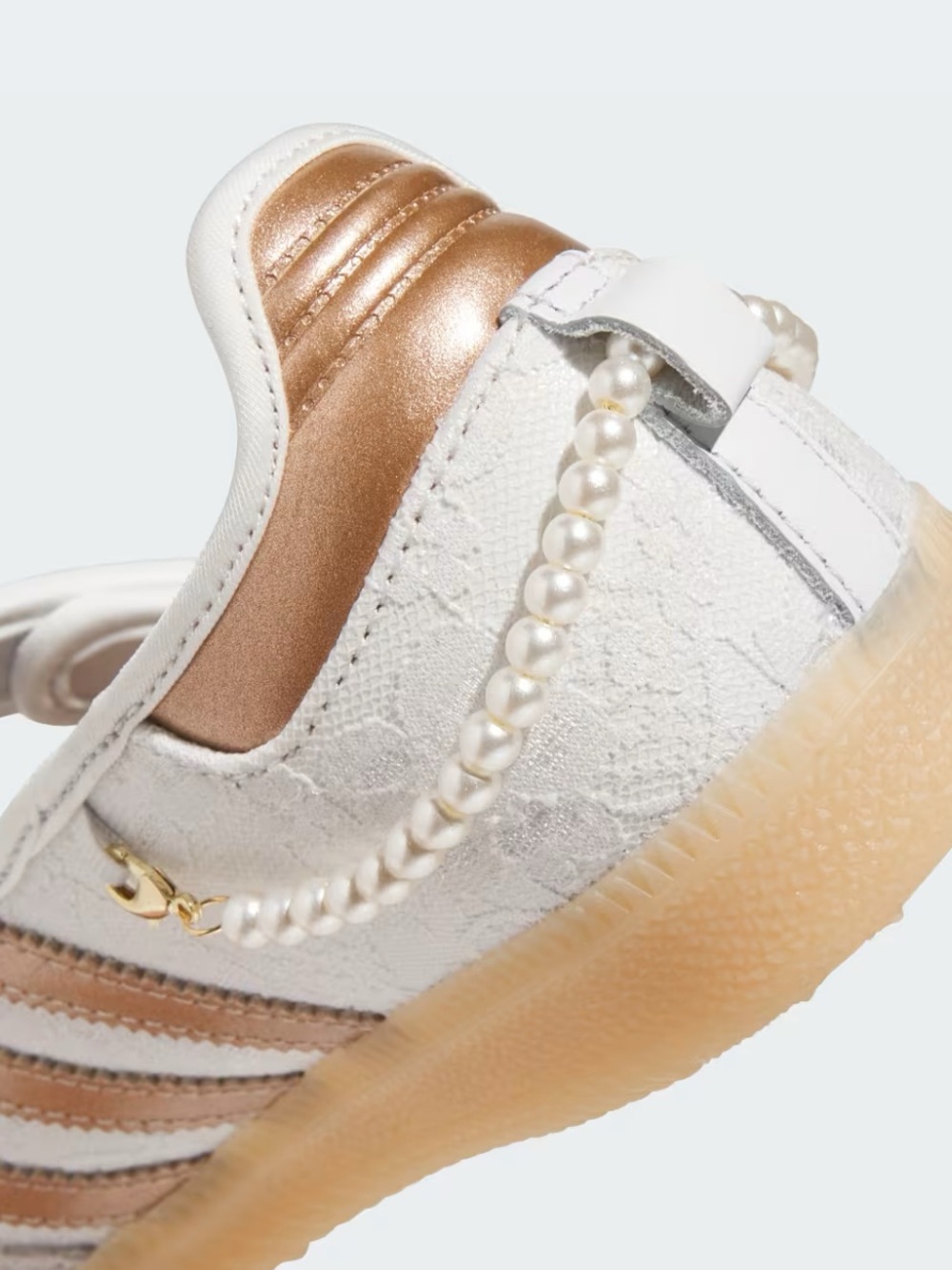 Adidas womens White & Rose Gold Mary Jane Sneaker 6-10 - Picture 8 of 8